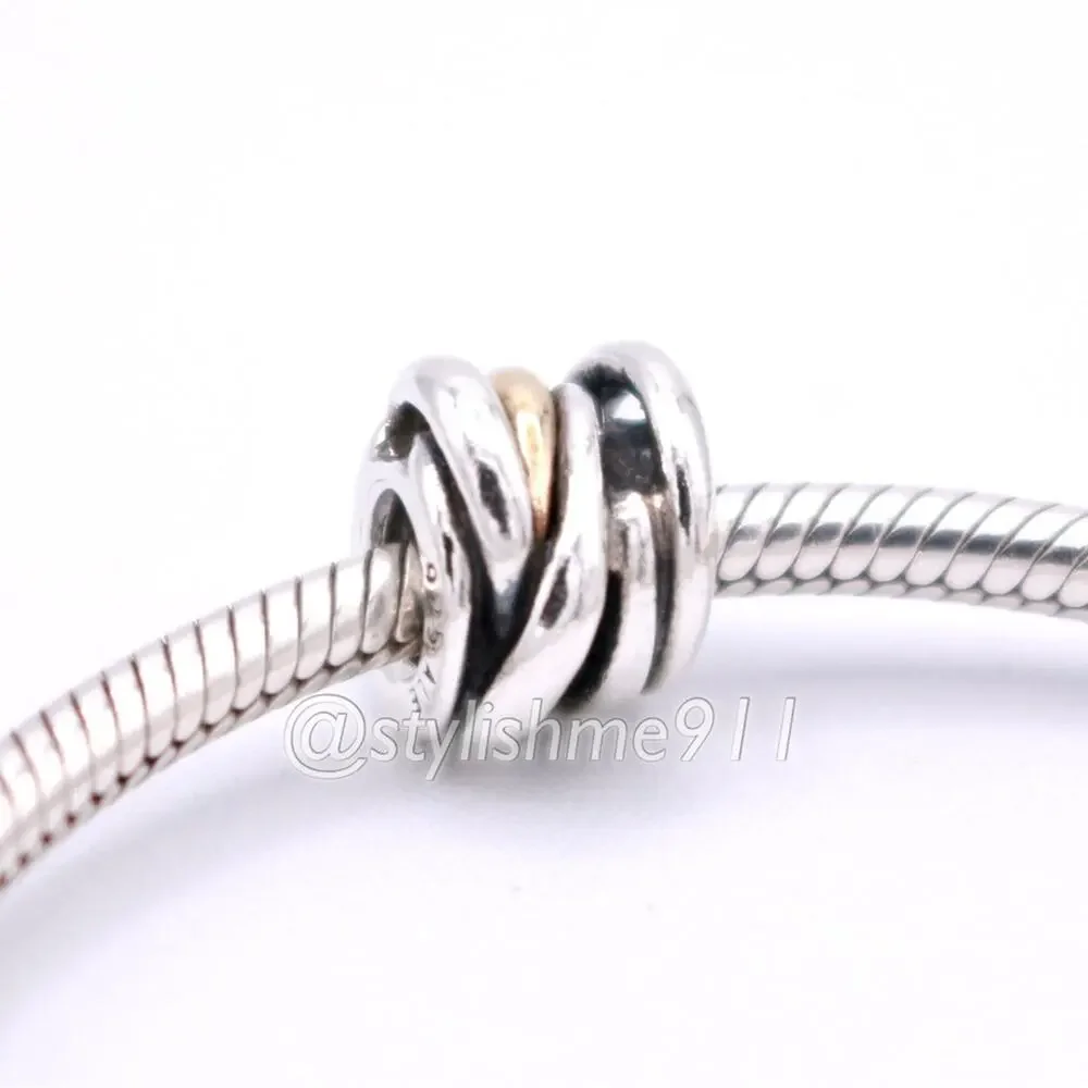 Authentic PANDORA Silver and 14K Gold Ring Cluster Bead - 790153